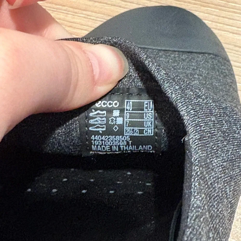 ECCO Soft 7 Gore-Tex Slip On Sneaker Women Dark Grey Size 9 Waterproof Shoes